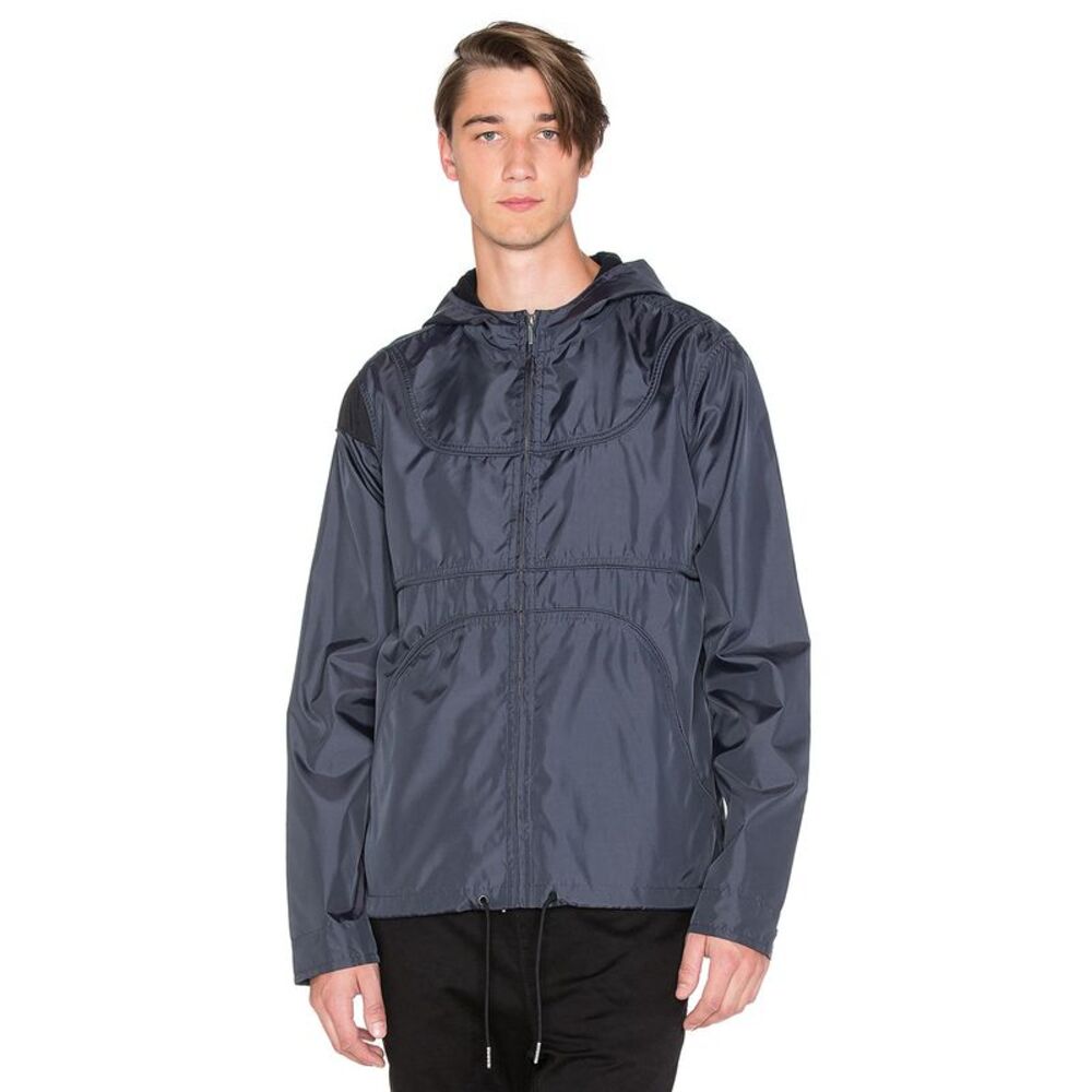 Zanerobe Mens Mentmore Bball Hooded Zip Jacket Medium Smoke